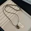Collar con Colgante Cuadrado Coreano Cadena Larga de Ojo de Tigre para Mujer Diseño de Nicho Ins Accesorios de Cadena para Suéter de Alta Gama