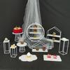 Decoração de mesa de sobremesa de estilo europeu expositor adereços de decoração de casamento prateleira de bolo chá da tarde lanche stand mesa de pausa para chá