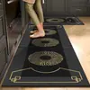 Felpudo de cocina de lujo retro, felpudo de tierra de diatomeas estilo europeo absorbente de agua y aceite, tira larga especializada, felpudo resistente a la suciedad y lavable