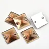 Resina Cuadrado Cosido a Mano Pedrería Fondo Plano Doble Agujero Hebilla Plana Piedras Cosidas a Mano Decoración de Ropa DIY Accesorios de Joyería con Pedrería