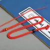 Lanyard simples de corda lisa com pingente joia Pingente vivo de jade corda de carga alta corda de nó plano trançada à mão fivela