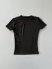 Camiseta de yoga de secado rápido para mujer, manga corta, ajuste slim de verano, top transpirable para correr, entrenamiento, fitness, camiseta deportiva fina profesional