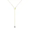 Collar Colgante Mariposa de Plata de Ley S925 Moissanita Europeo y Americano Cadena de Cuello en Forma de Y Moda para Mujer Venta al por Mayor de Comercio Exterior