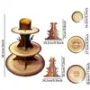 Suporte de Bolo de Papel de Três Camadas Frozen Mesa de Bolos Pequenos Decoração de Festa de Casamento Aniversário Suporte de Exibição para Mesa de Sobremesas