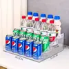 Estante de Exhibición para Bebidas de Escritorio Transparente Acrílico Escalonado Estante de Exhibición Snacks Jugo Estante de Almacenamiento Multicapa Estante de Supermercado