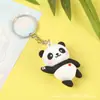 Llavero Colgante de Panda de Dibujos Animados Pegamento Suave Muñeco Panda Celebridad de Internet Colgante para Bolso Pareja Colgante Pequeño Regalo para Eventos