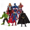 Superhéroes Avengers Capitán América Batman Iron Man Thor Adornos Decoración para Pastel de Cumpleaños