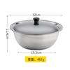 Juego de Vajilla Comercial de Acero Inoxidable para Exportación con Tapa Tazón de Sopa Plato Redondo Ensalada Tazón para Fideos Instantáneos Recipiente Tazón de Lavado de Manos de Alto Valor