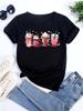 Camiseta de mujer Camiseta moda estampado taza de café gráfica top día de San Valentín mujer amante