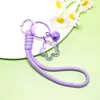 Llavero Acrílico de Estrella de Cinco Puntas con Cordón Color Caramelo Encanto para Estuche de Auriculares Decoración Fresca para Empaque de Bolsas de Pareja