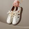 Sandalias Romanas Huecas con Cordones para Mujer Verano 2024 Zapatos Retro Transpirables Zapatos Deportivos y Casuales de Suela Gruesa para Mujer Zapatos Croc