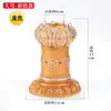 Base de Rueda Dorada Giratoria de Manivela para Uso Doméstico, Base de Flor de Loto de Cilindro Dorado Giratorio de Resina, Adorno Decorativo del Tíbet
