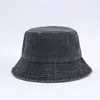 Chapéu de pescador de brim liso estilo japonês para cobrir o rosto para mulheres, chapéu bucket de proteção solar moderno com bolso, chapéu bucket casual de rua estilo coreano para homens