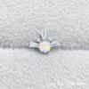 Brincos de Floco de Neve de Opala de Liga de Titânio Astmf-136 Titânio G23 Rosca Interna Opala Brincos de Unha para Lábio Joias de Piercing Cabeça