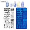 Impressão transfronteiriça modelo de explosão nail art placa de aço retangular placa de impressão pintura a cores modelo de óleo nova impressão em estoque