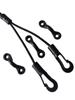 Suministro accesorios de equipaje serie para exteriores flejado negro agujero de 5 mm anudado combinación de gancho de 3 extremos sin engranaje cuerda