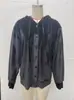 Jaqueta Cardigan de Veludo Dourado de Manga Longa com Capuz e Botões Casual Fashion Cor Sólida Nova Outono/Inverno Europeia e Americana para Mulheres