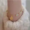 Pulseira 6 Peças Estilo Flor de Primavera Pulseira de Bambu Novo Estilo Chinês Retro Estilo Nacional Pulseira de Pérola Luxo Leve Nicho