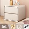 Mesita de noche estilo crema, sencilla y moderna, para dormitorio, pequeña y sin instalación, armario de almacenamiento sencillo de madera maciza de alta calidad.