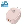 Carregador de Celular Oval Ac Multi-Porta Adaptador de Energia 5V2A12W Carregador Rápido Pd25W+Qc3.0