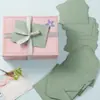 Conjunto de Cartão com Tira de Cartão em Branco Envelope Autoadesivo Estilo Western Verde Sálvia Mais Vendido na Amazon Transfronteiriço com Padrão Ondulado