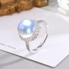 [Fábrica] Ajuste de Apertura de 14 mm Mano Rápida Rosa Púrpura Amarillo Platino Anillo de Cuentas Anillo de Perla de Imitación de Zircón Femenino