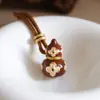 Original Exquisito Gourd de Goteo de Aceite Micro-Pavimentado con Circonita Collar de Trébol de Cuatro Hojas Accesorios para Mujer Lujo Accesible Nicho Cadena de Suéter de Gama Alta