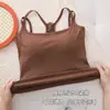 Nuevo Chaleco Sexy de Encaje con Tirantes Empalmados, Copas en el Pecho, Doble Tirante, Diseño Hueco, Adecuado para Usar Tanto por Dentro como por Fuera, Top Camisola Estilo Chica Caliente