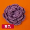 Flor de Crochê Flor Artificial Cabeça de Flor Rosa Girassol DIY Acessórios para Roupas Acessórios Joias Acessórios de Cabelo com Múltiplas Pétalas