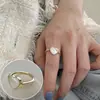 Anillo Minimalista de Letra Corazón para Mujer, Anillo Ajustable de Moda y Único con Diseño de Nicho, Anillo de Dedo Índice Tendencia