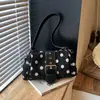 Bolso grande de lunares estilo coreano para mujer, diseño de nicho, moderno bolso de hombro y bandolera para el trabajo, mochila casual