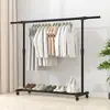 Simple Estante para Secar Ropa del Hogar de Pie para Piso Habitación Balcón Perchero Colgador de Ropa Dormitorio Interior Plegable