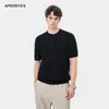 Ropa para Hombre Apo Camiseta de Punto de Lino Transfronteriza de Manga Corta para Hombre, Estilo Delgado de Verano, Cuello Henley, Top Casual Texturizado para Llevar Debajo.