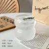 Taza de Agua Redonda con Forma de Calabaza para Cafetería, Americano Helado, Té de Frutas, Taza para Fotografía de Capas, Taza de Vidrio de Borosilicato Alto