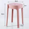 Banquinho de Plástico Espessado, Empilhável, Banquinho Alto Moinho de Vento, Cadeira Minimalista Moderna, Cadeira para Sala de Estar e Jantar, Banquinho Redondo de Plástico, Suporta Peso
