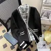 Jaqueta Cardigan Tricotada Masculina Nova para Primavera e Outono com Gola V, Suéter Casual Listrado Color-Block Estilo Coreano Solto, Tricô de Marca Tendência