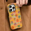Capa de Lente Fofa Desenho Animado de Florzinha Xadrez Amarelo para Apple 17 Pro Max, iPhone 16 Pro e Novos Modelos de iPhone 15
