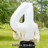 Globos digitales transfronterizos de 32 pulgadas versión americana en dorado y plateado para decoración de fiestas de cumpleaños, globos de papel de aluminio degradado