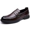 Nuevos Mocasines de Hombre de Caña Baja para la Primavera Zapatos de Cuero sin Cordones Zapatos Formales de Negocios para Hombre con Superficie Texturizada