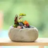 Oferta Especial con Envío Gratis: Maceta Grande para Suculentas, Maceta de Cerámica Gruesa Hecha a Mano con Flor Pellizcada, Maceta para Suculentas de Decoración para el Hogar