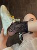 "¡Bello para el corazón! "calcetines de encaje con cordones calcetines infantiles de longitud media encaje verano finos calcetines con lazo"