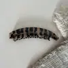 Coleta Alta Gran Volumen Estampado de Leopardo Pinza Banana para la Parte Posterior de la Cabeza Pinza Vertical con Dientes Antideslizante Pinza para el Cabello Pinza Horizontal Pasador para Mujeres