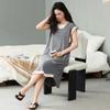 Camisón para Mujer, Algodón Puro, Verano sin Mangas, Delgado, Fresco, Pijama de Algodón Elástico, Falda Chaleco, Suelto, Talla Grande, Se Puede Usar Afuera