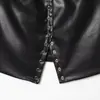 Ropa de Mujer 2026 Primavera Nuevo Estilo Moda Europea y Americana Simple Versátil Sin Mangas Cuello Redondo Chaleco de Cuero Top Negro