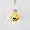 Bola de Navidad de PET de 6 cm con puntos rotos que brillan, efecto de oro roto, Bola de Navidad, Decoraciones de Navidad, Colgante de Navidad