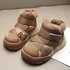 Botas de Nieve para Niños Invierno Zapatos de Algodón Grandes para Niños Zapatos con Felpa Engrosada Zapatos de Invierno para Bebés Niños Cálidos Impermeables Antideslizantes