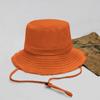 Venta al por mayor de fábrica sombrero de pescador de color sólido para niños primavera y verano viaje al aire libre alto sentido cubierta solar sombrero de cuenca comodín