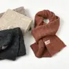 Bufanda de Mezcla de Lana de Corea del Sur para Mujer Invierno Suave Cera Lana Tejida Cálida Engrosada Estudiante Pareja Ins Tendencia