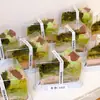 Caja de empaque triangular para pastel rebanado de 8 pulgadas Caja de empaque para artículo rebanado de postre Mousse de Chocolate Negro Matcha Mille-feuille de 6 pulgadas
