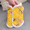 Roupas para Cachorro Estilo Tang Floral Chinês Botão Colete Outono e Inverno Espessado Quente para Bichon Frise e Yorkshire Terrier